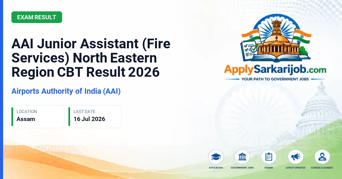 Airports Authority of India - Junior Assistant (Fire Services) Official Notification Poster & Schedule