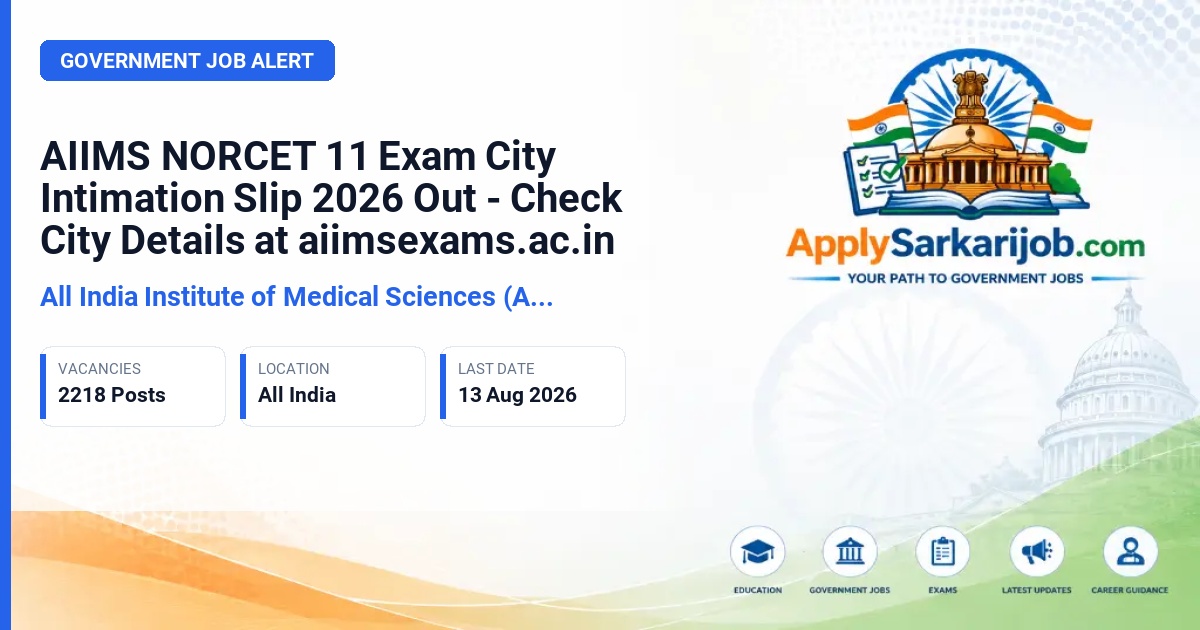 All India Institute of Medical Sciences (AIIMS) - Nursing Officer (NORCET 11) Official Notification Poster & Schedule