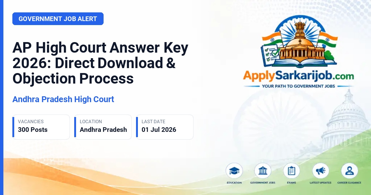 Andhra Pradesh High Court - Section Officer, Senior System Officer, Computer Operator, Assistant, Stenographer, Typist, DEO, Office Subordinate & Others Official Notification Poster & Schedule