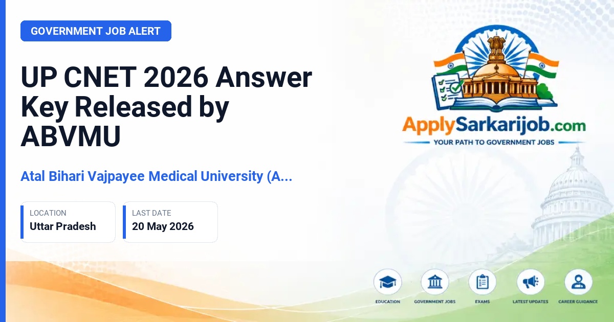 Atal Bihari Vajpayee Medical University (ABVMU) - B.Sc Nursing Entrance Official Notification Poster & Schedule