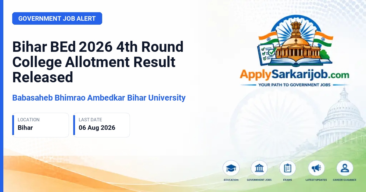 B.R.A. Bihar University, Muzaffarpur - B.Ed. Admission 2026 Official Notification Poster & Schedule