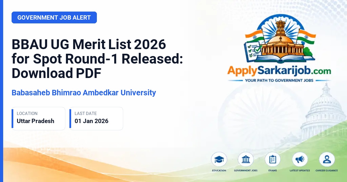 Babasaheb Bhimrao Ambedkar University (BBAU) - Undergraduate Admissions 2026 Official Notification Poster & Schedule