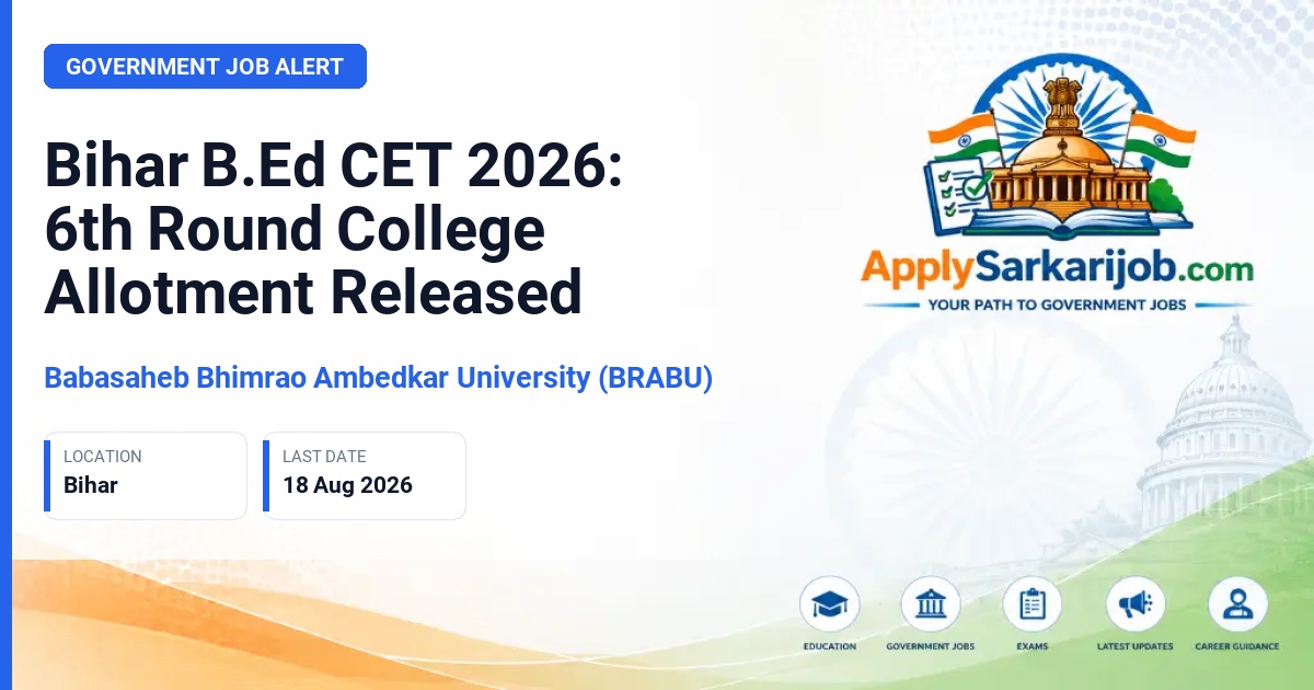 B.R.A. Bihar University, Muzaffarpur - Two-Year Regular B.Ed Course Official Notification Poster & Schedule