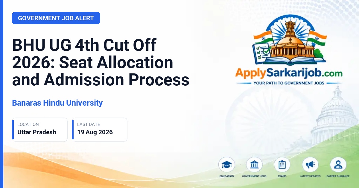 Banaras Hindu University (BHU) - BHU UG 4th Cut Off 2026: Seat Allocation and Admission Process Official Notification Poster & Schedule