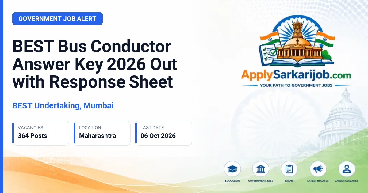 BEST Undertaking, Mumbai - Bus Conductor Official Notification Poster & Schedule