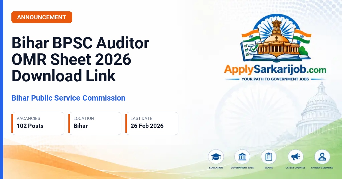 Bihar Public Service Commission (BPSC) - Auditor Official Notification Poster & Schedule