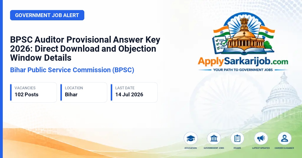 Bihar Public Service Commission (BPSC) - Auditor Official Notification Poster & Schedule