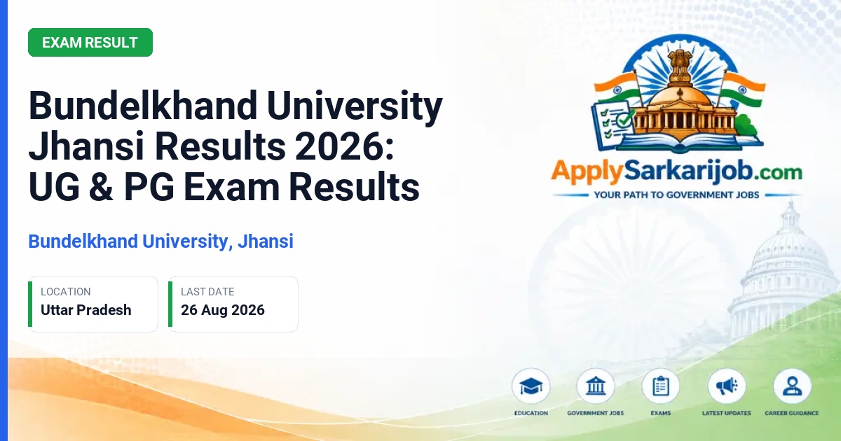 Bundelkhand University, Jhansi - Bundelkhand University Jhansi Results 2026: UG & PG Exam Results Official Notification Poster & Schedule