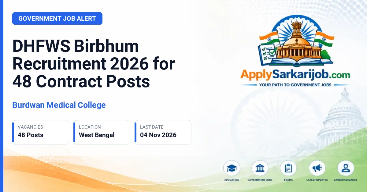 Burdwan Medical College - Medical Officer AYUSH (MHT) under RBSK, Pharmacist under RBSK, Public Health Manager under NUHM Official Notification Poster & Schedule
