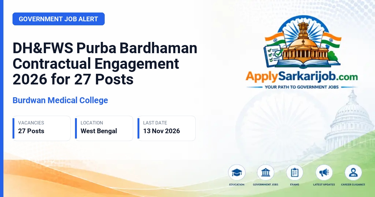 Burdwan Medical College - Block Data Manager and Staff Nurse Official Notification Poster & Schedule