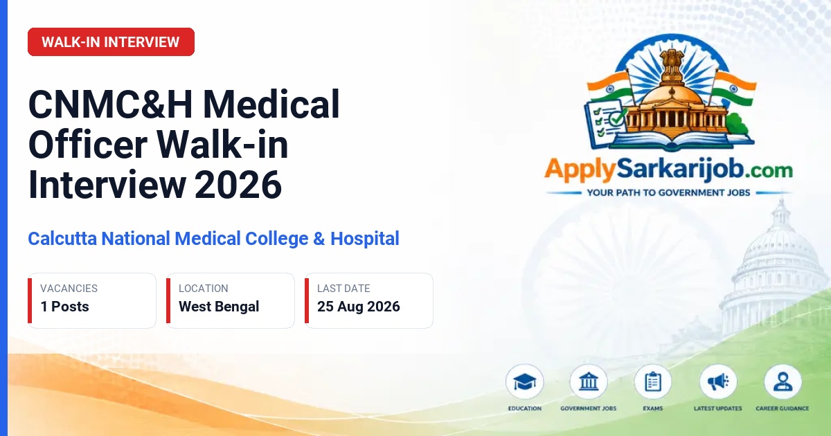 Burdwan Medical College - Medical Officer Official Notification Poster & Schedule