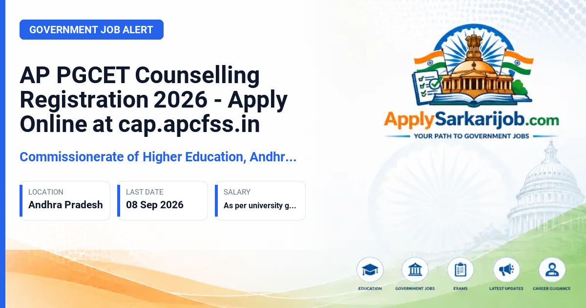 Commissionerate of Higher Education, Andhra Pradesh (APSCHE) - AP PGCET 2026 Postgraduate Admissions Official Notification Poster & Schedule