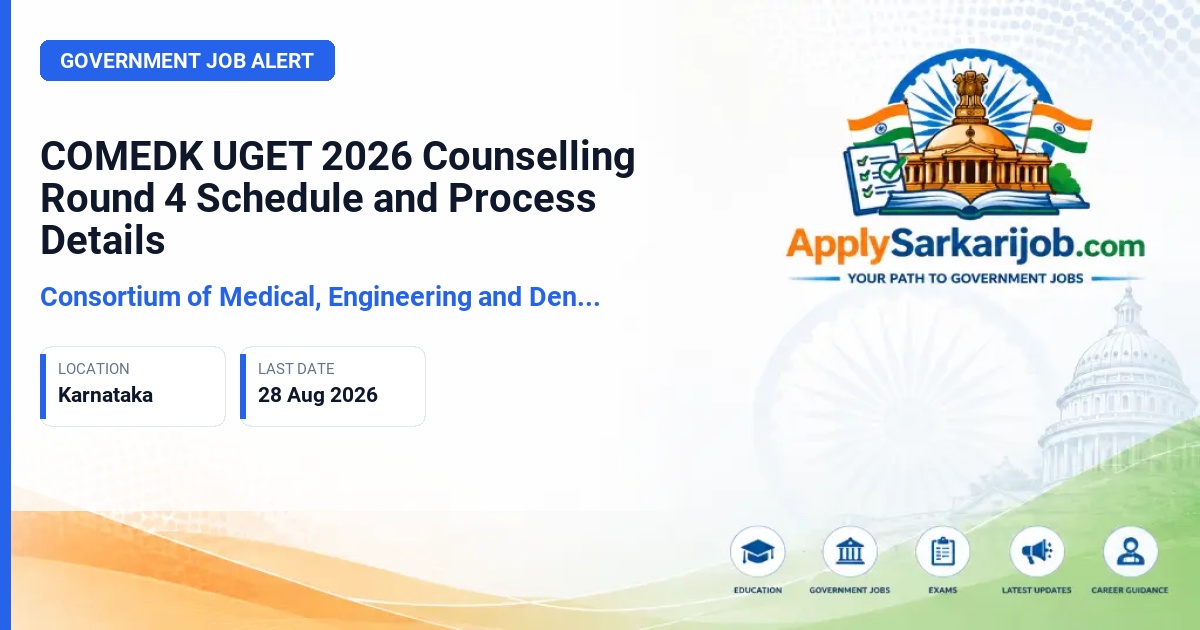 Consortium of Medical, Engineering and Dental Colleges of Karnataka (COMEDK) - B.Tech/B.E. Admission Official Notification Poster & Schedule