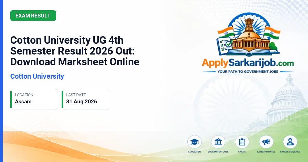 Cotton University - UG 4th Semester Examination (BA, BSc) Official Notification Poster & Schedule