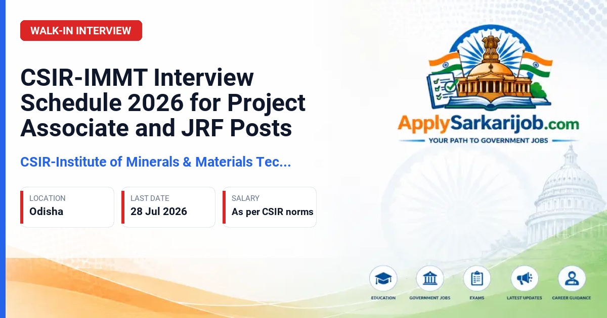 Traditional Knowledge Digital Library Unit (CSIR TKDL) - Project Associate, Project Assistant, Project Fellow, JRF Official Notification Poster & Schedule