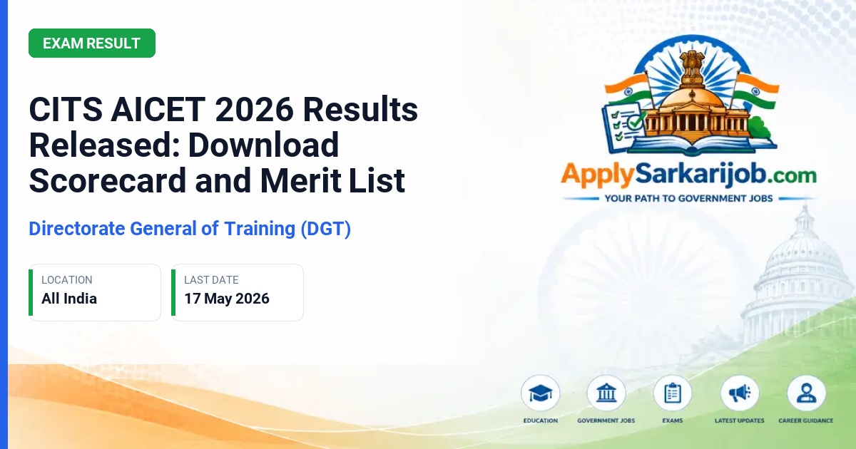 Directorate General of Training (DGT) - Craft Instructor Training Scheme (CITS) 2026-27 Official Notification Poster & Schedule