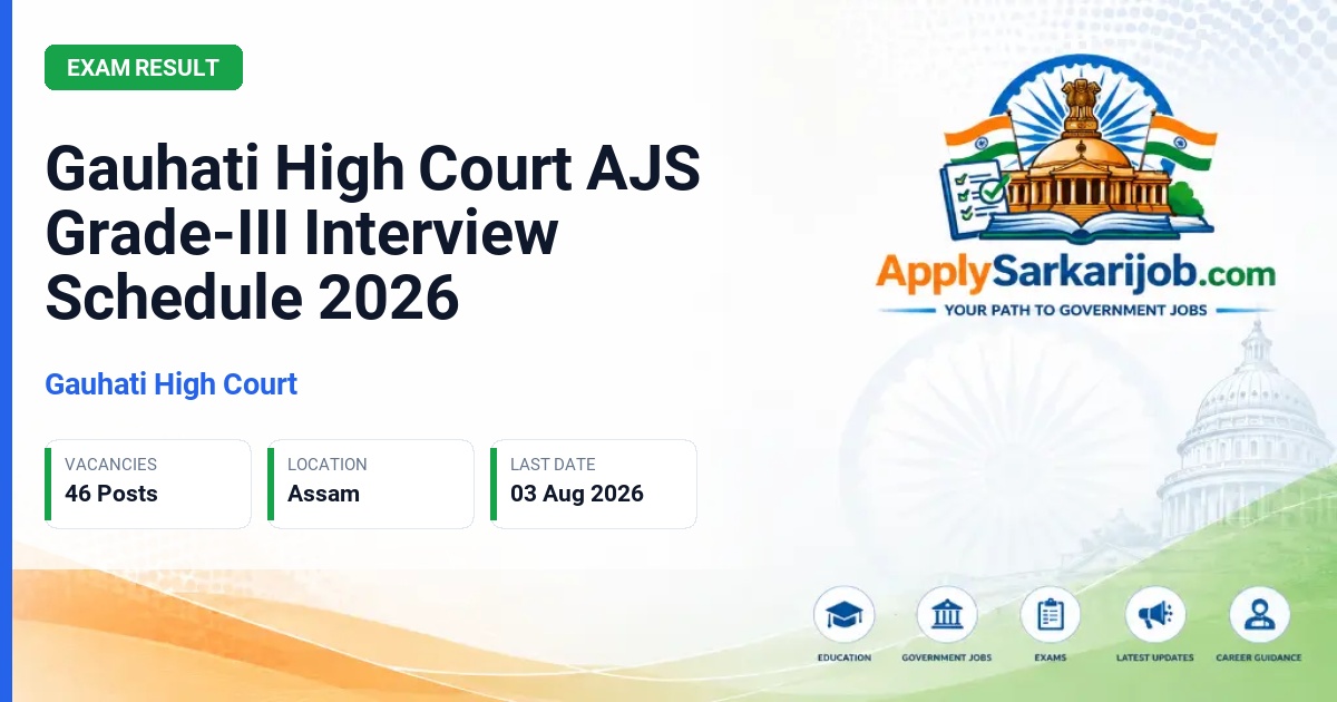 Gauhati High Court - Grade-III (AJS) Official Notification Poster & Schedule