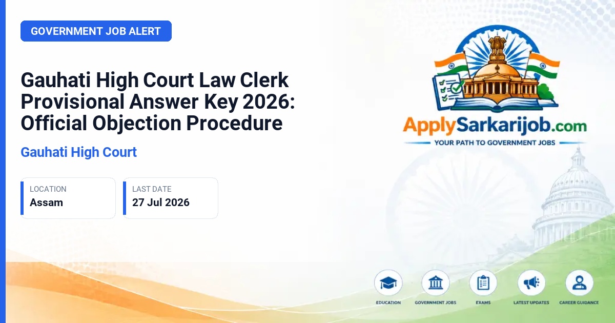 Gauhati High Court - Law Clerk Official Notification Poster & Schedule