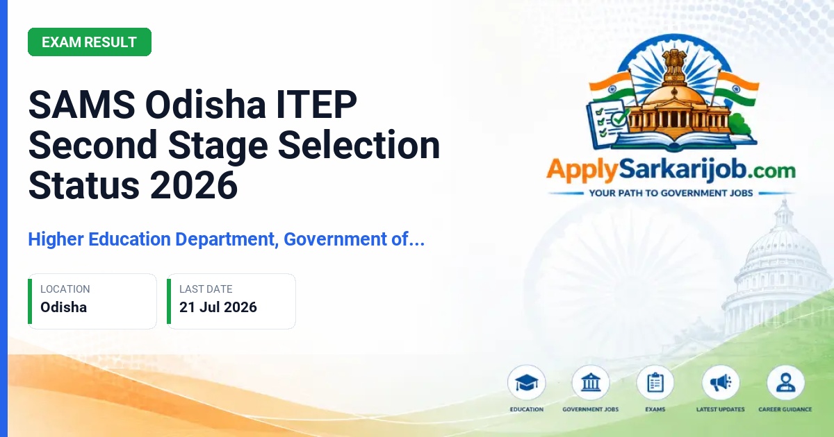 Department of Higher Education, Government of Odisha - 4-Year Integrated Teacher Education Programme (ITEP) Official Notification Poster & Schedule