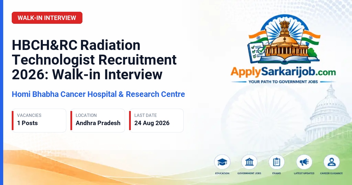 Tata Memorial Centre (TMC) - Radiation Technologist Official Notification Poster & Schedule