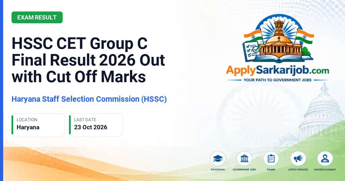 Haryana Staff Selection Commission (HSSC) - Group-25 Official Notification Poster & Schedule