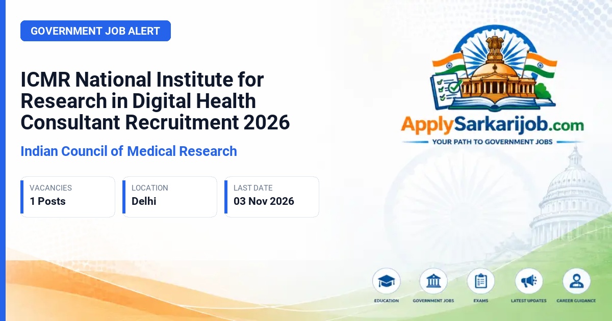 Indian Council of Medical Research - Consultant (Technical - Non-Medical) Official Notification Poster & Schedule