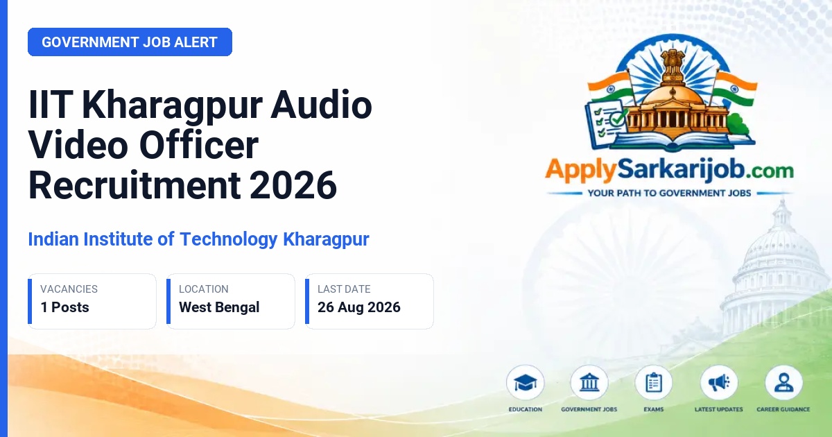 Indian Institute of Technology Kharagpur - Audio Video Officer (Grade 2) - Technical Official Notification Poster & Schedule
