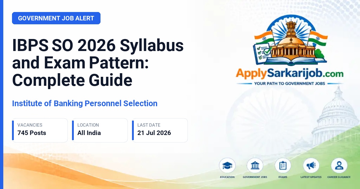 Institute of Banking Personnel Selection (IBPS) - Specialist Officer (IT, AFO, Law, HR, Marketing, Rajbhasha) Official Notification Poster & Schedule