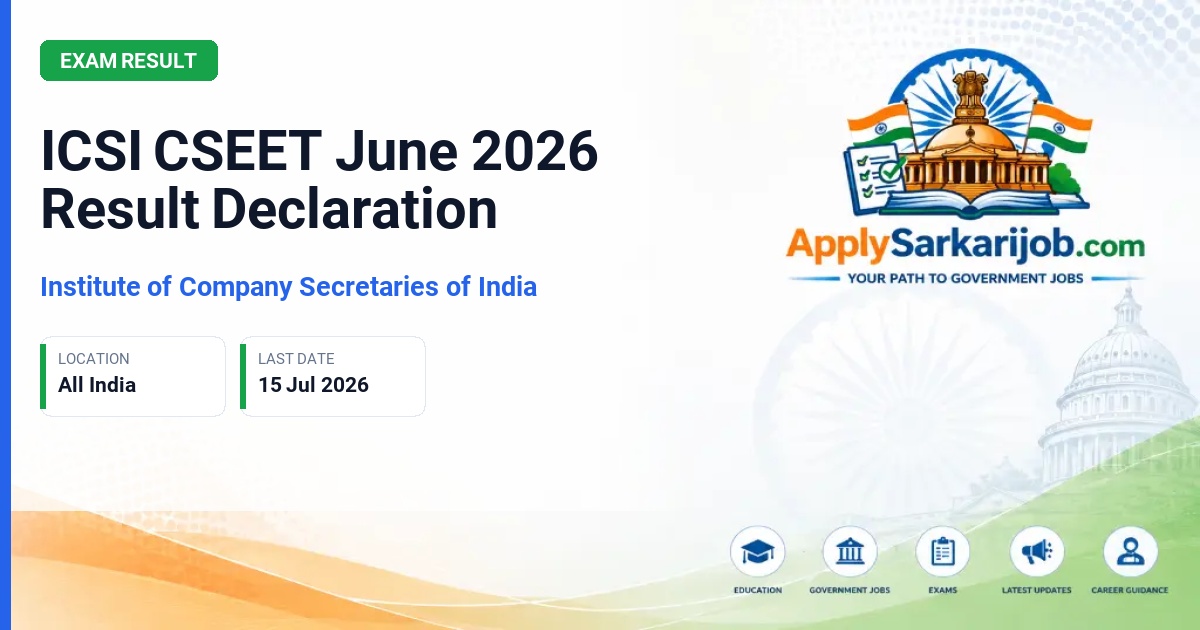 Institute of Company Secretaries of India - Company Secretary Executive Entrance Test Official Notification Poster & Schedule