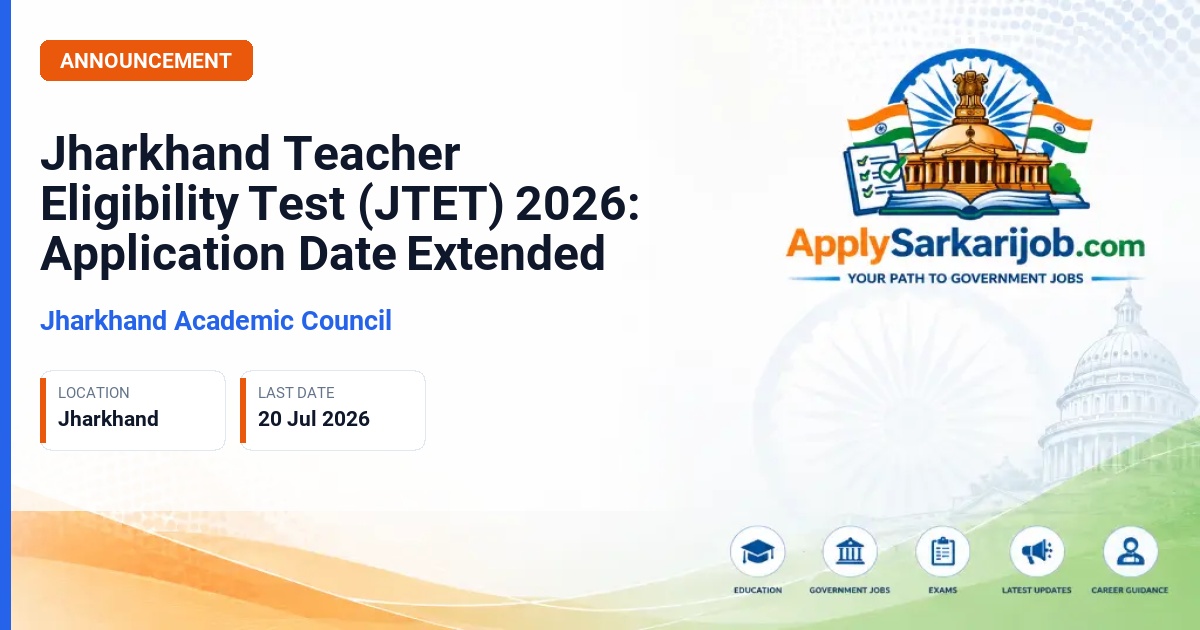 Jharkhand Academic Council (JAC) - Teacher (Primary and Upper Primary) Official Notification Poster & Schedule