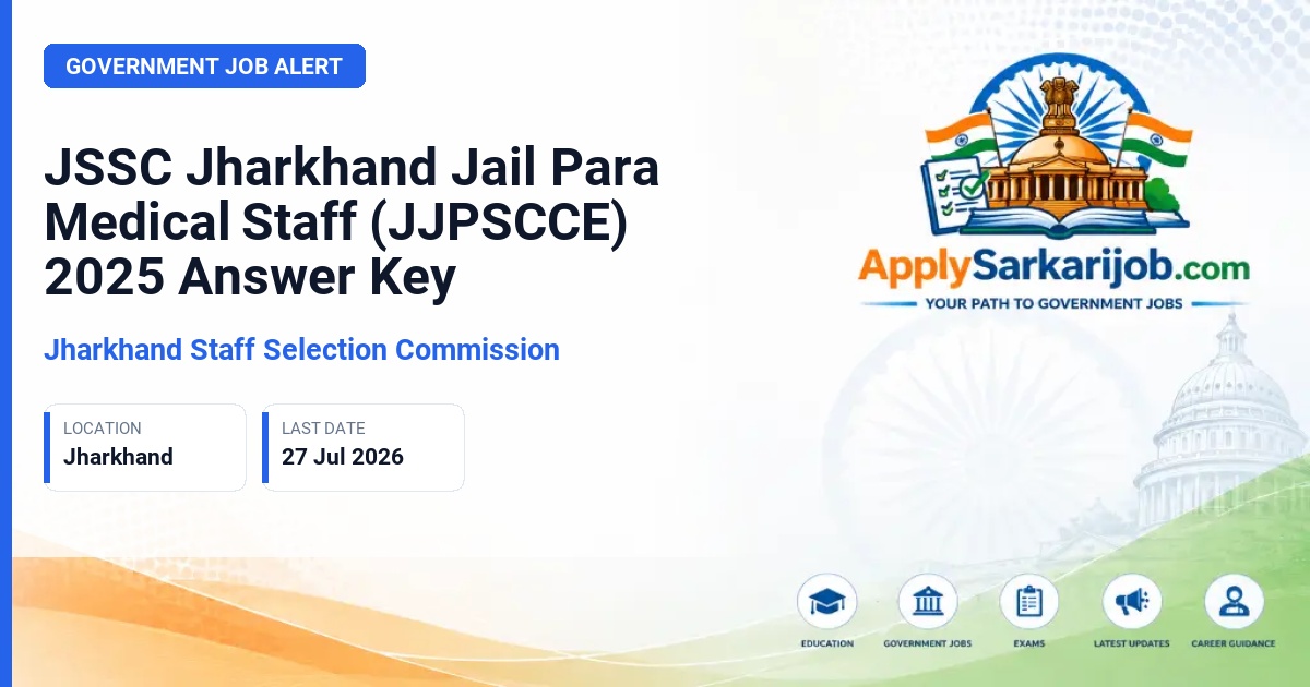 Jharkhand Karmchari Chayan Ayog (JSSC) - Para Medical Karmi Official Notification Poster & Schedule