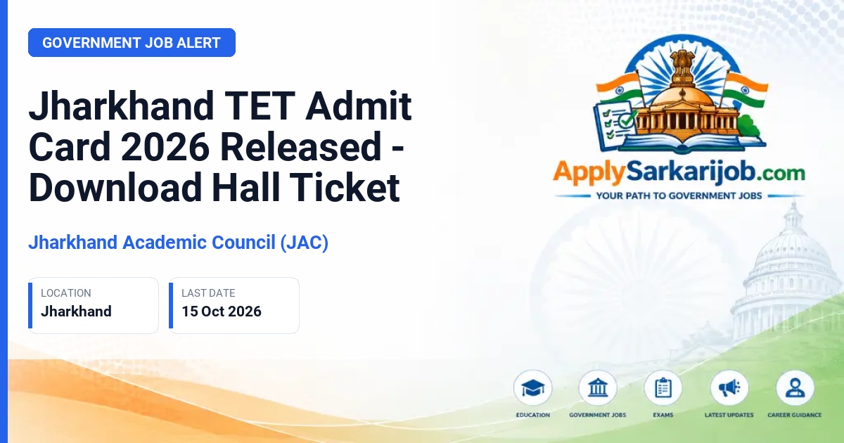 Jharkhand Academic Council (JAC) - Teacher Eligibility Test Official Notification Poster & Schedule
