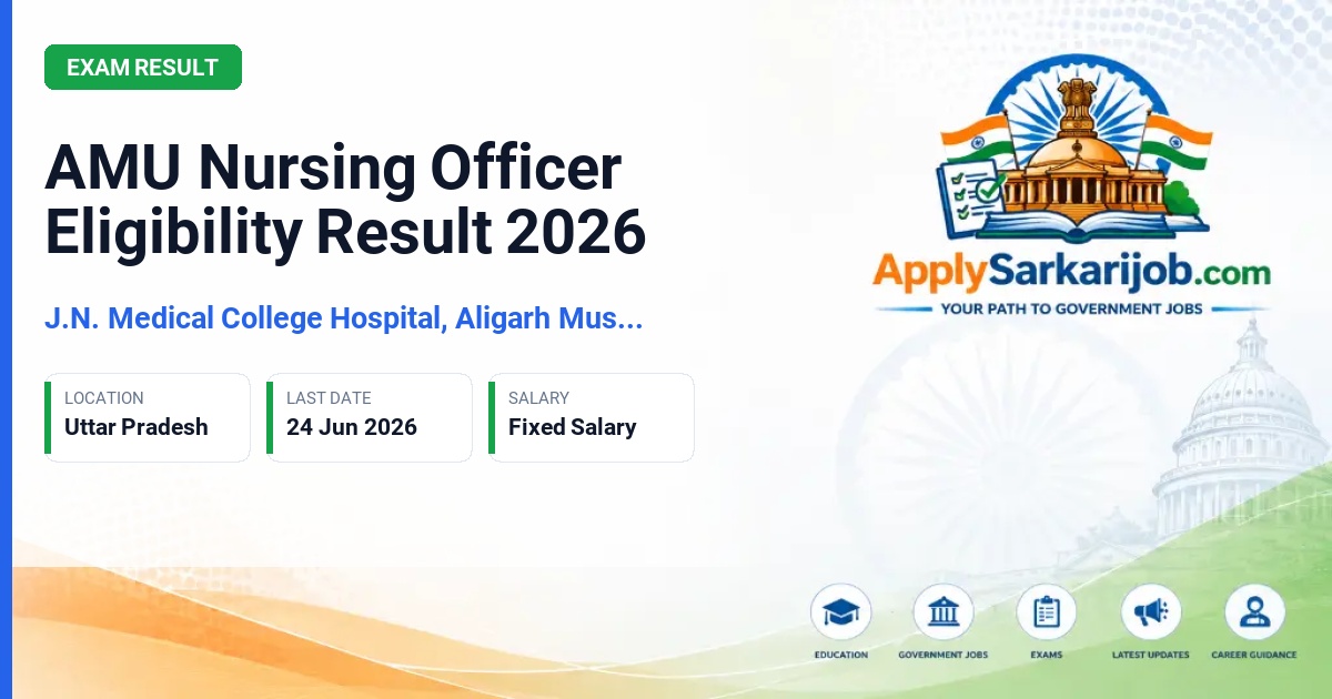 J.N. Medical College Hospital - Nursing Officer Official Notification Poster & Schedule