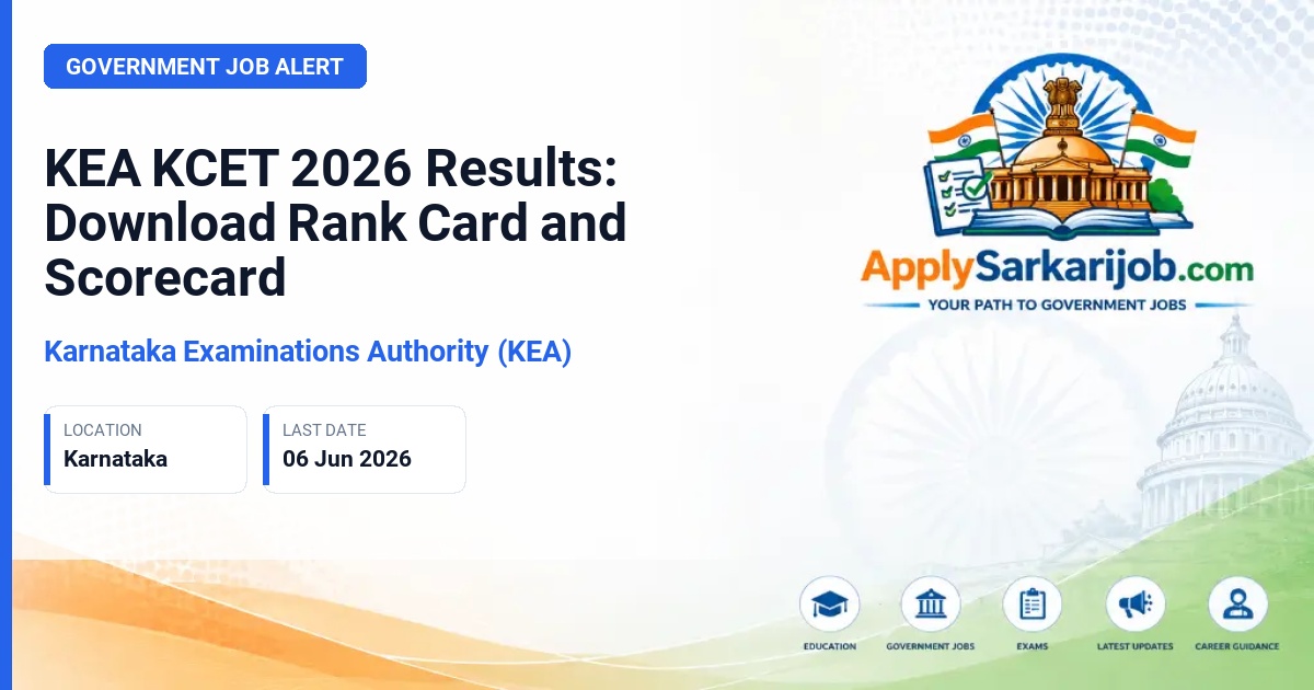 Karnataka Examination Authority (KEA) - UGCET 2026 Entrance Examination Official Notification Poster & Schedule