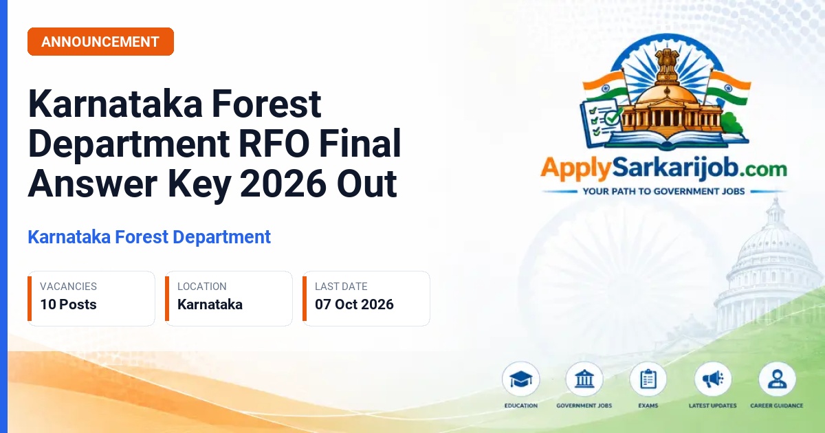Karnataka Forest Department - Range Forest Officer (RFO) Official Notification Poster & Schedule
