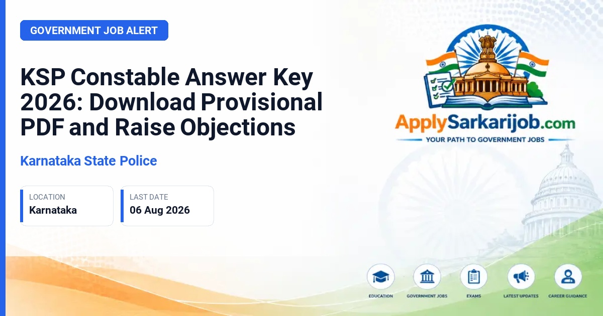 Karnataka Examination Authority (KEA) - Constable Official Notification Poster & Schedule