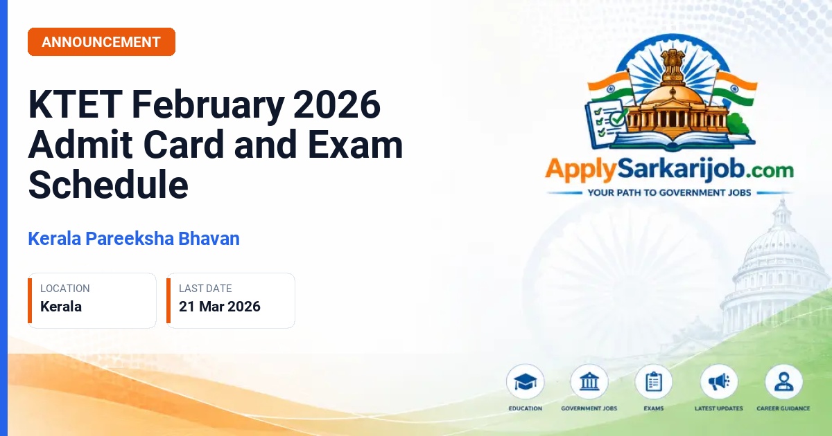 Kerala Pareeksha Bhavan - Teacher Eligibility Test Official Notification Poster & Schedule