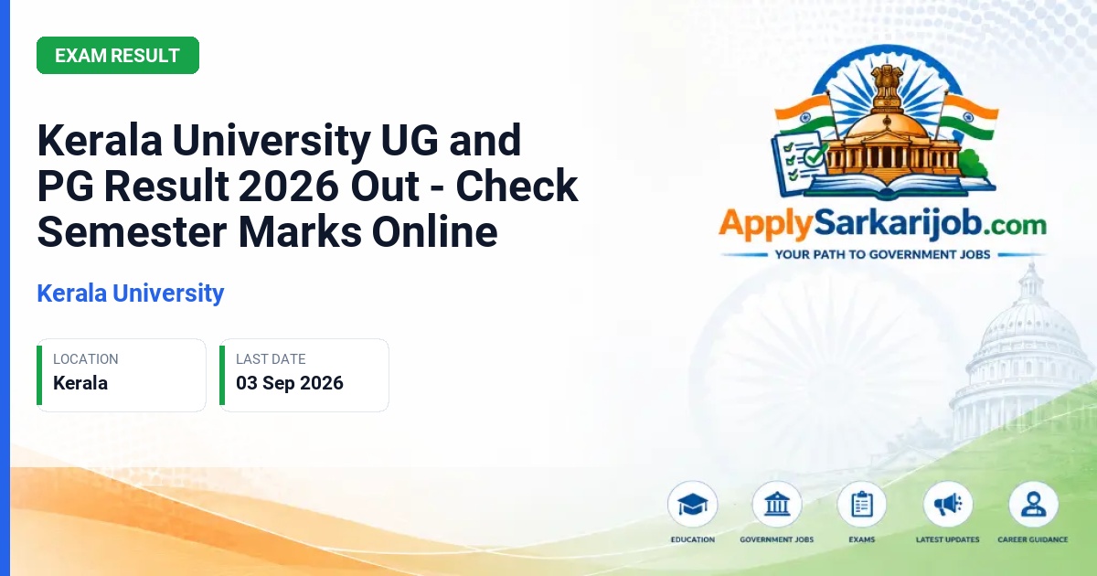 University of Kerala - UG & PG Semester Examinations Official Notification Poster & Schedule