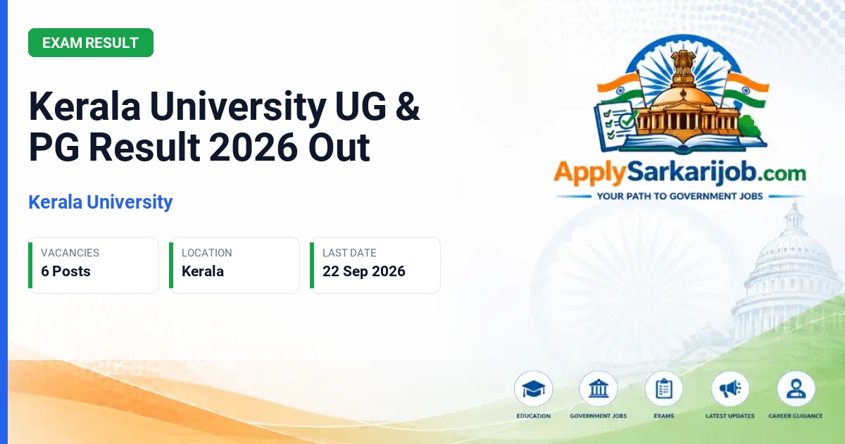 University of Kerala - UG & PG Degree Examination Results Official Notification Poster & Schedule