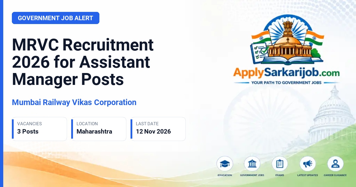 Mumbai Railway Vikas Corporation - Assistant Manager Official Notification Poster & Schedule
