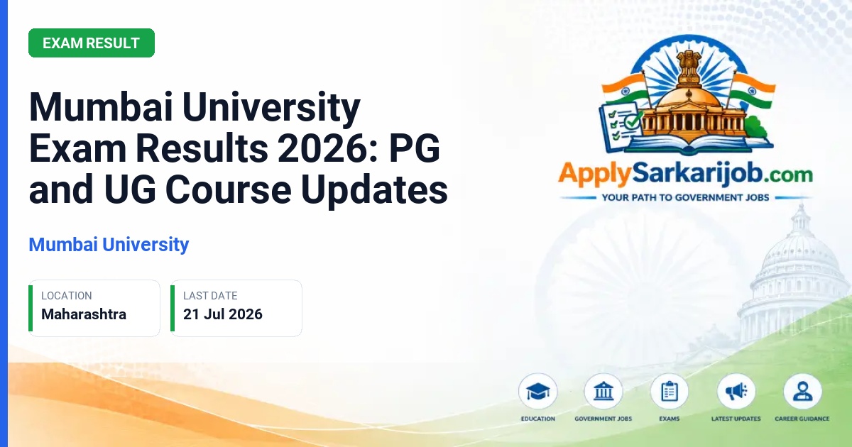 University of Mumbai - Mumbai University Exam Results 2026: PG and UG Course Updates Official Notification Poster & Schedule