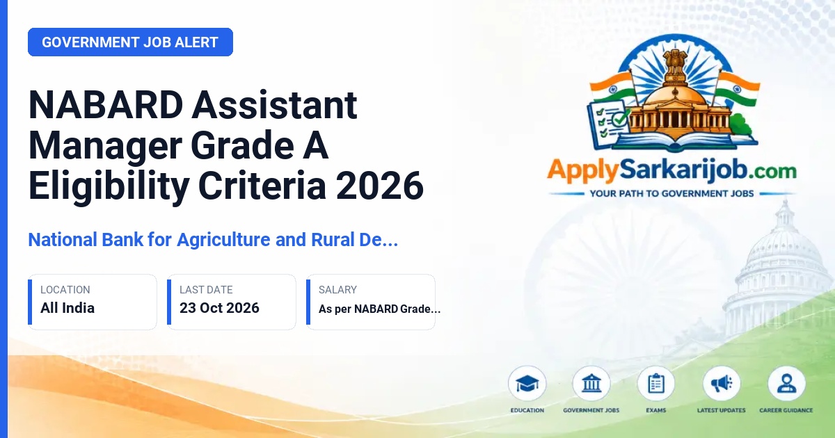 National Bank for Agriculture and Rural Development (NABARD) - Assistant Manager Grade A Official Notification Poster & Schedule