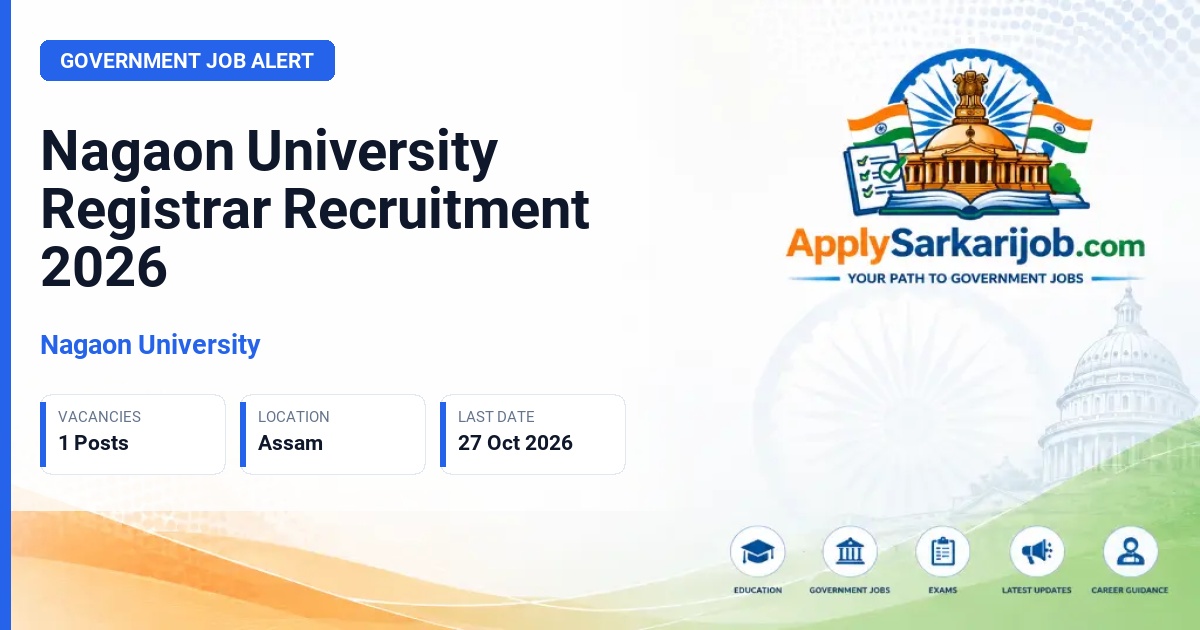 Nagaon University - Registrar Official Notification Poster & Schedule