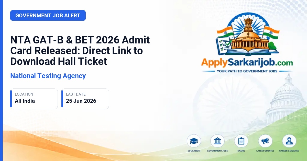National Testing Agency (NTA) - GAT-B and BET 2026 Official Notification Poster & Schedule