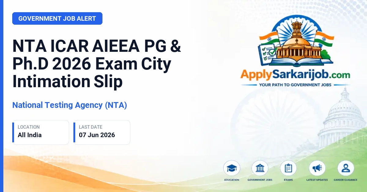 National Testing Agency (NTA) - Admission to PG and Ph.D Programmes Official Notification Poster & Schedule