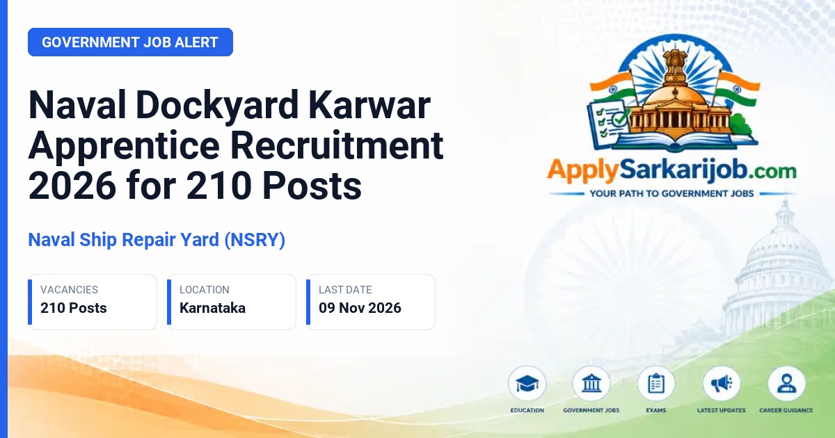 Naval Ship Repair Yard (NSRY) - Trade Apprentice Official Notification Poster & Schedule