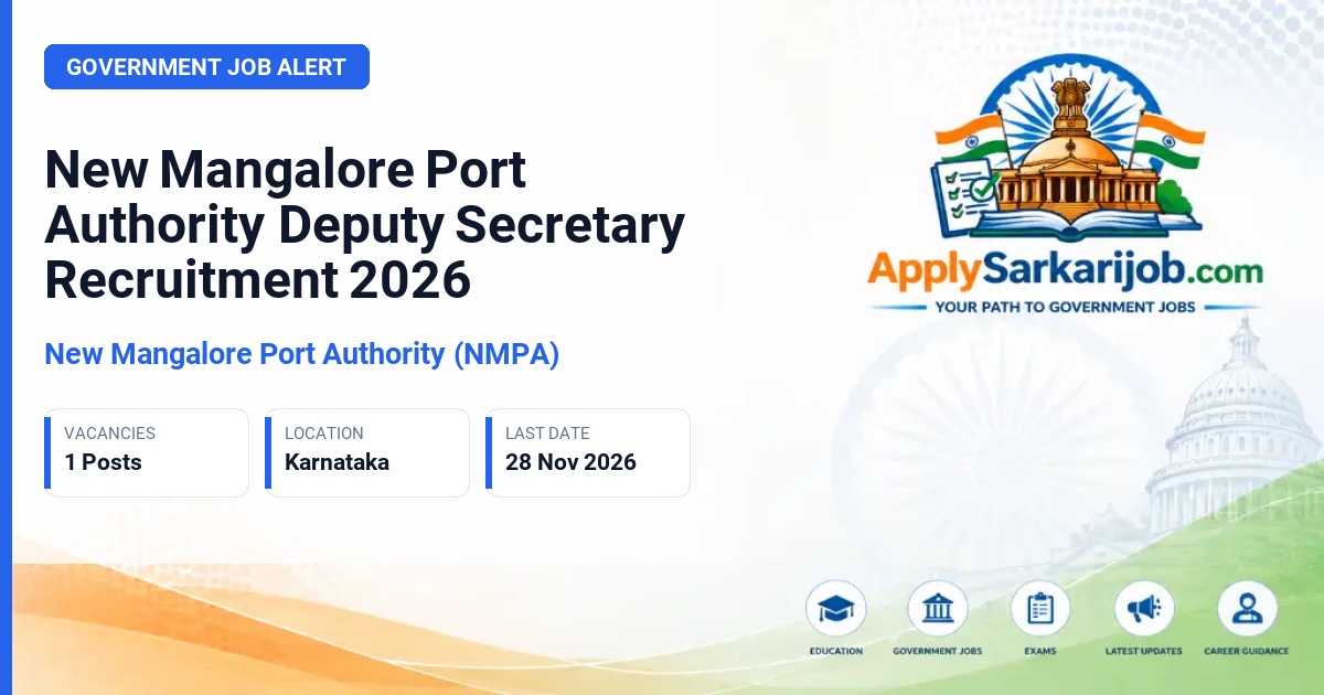 New Mangalore Port Authority (NMPA) - Deputy Secretary Official Notification Poster & Schedule