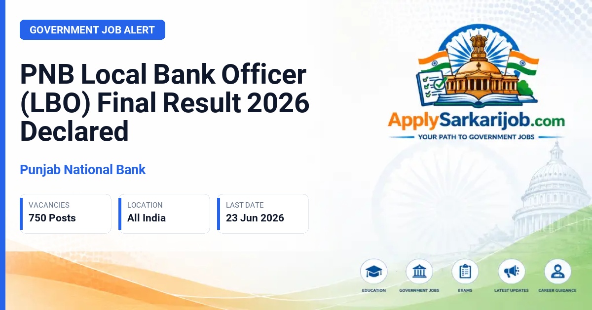 Punjab National Bank (PNB) - Local Bank Officer (JMGS-I) Official Notification Poster & Schedule