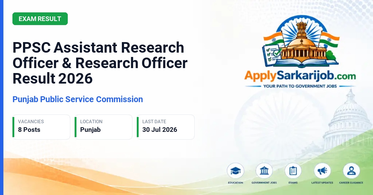 Punjab Public Service Commission - Assistant Research Officer and Research Officer Official Notification Poster & Schedule