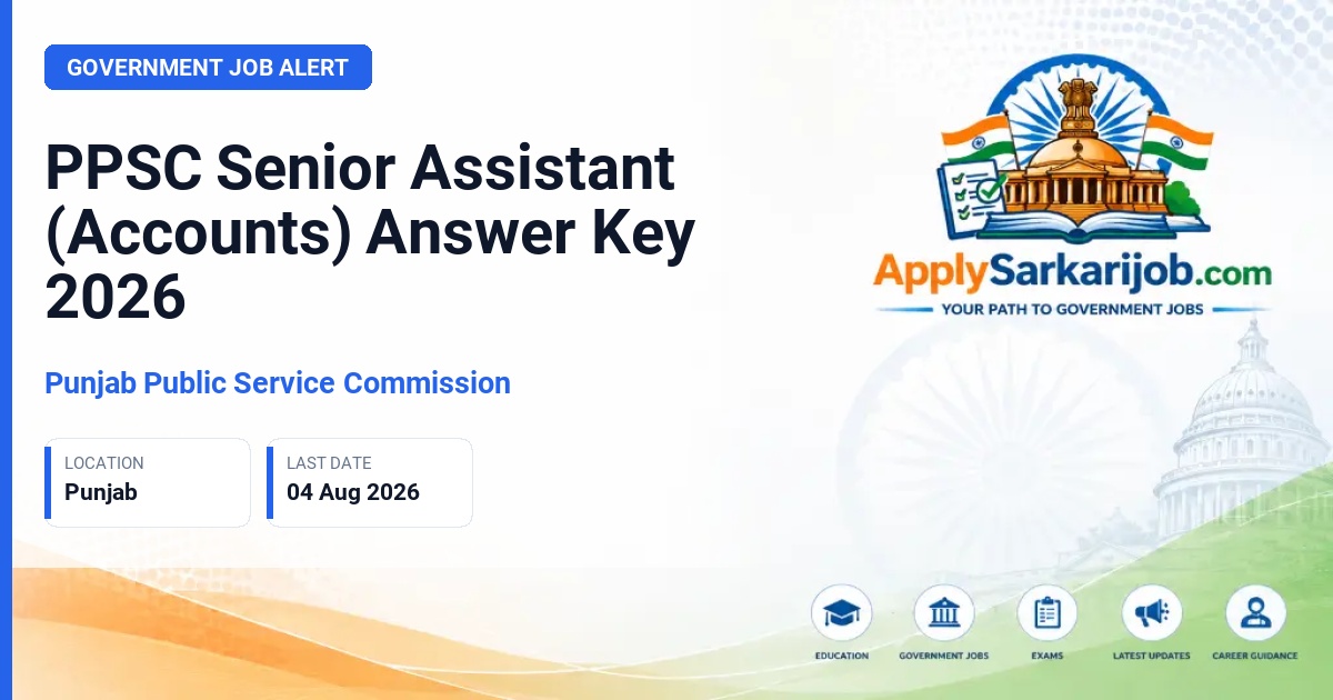 Punjab Public Service Commission - Senior Assistant (Accounts) Official Notification Poster & Schedule